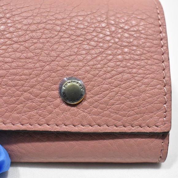 NWT Burberry pink Small Square Leather key chain coin case charm wallet - Picture 6 of 12